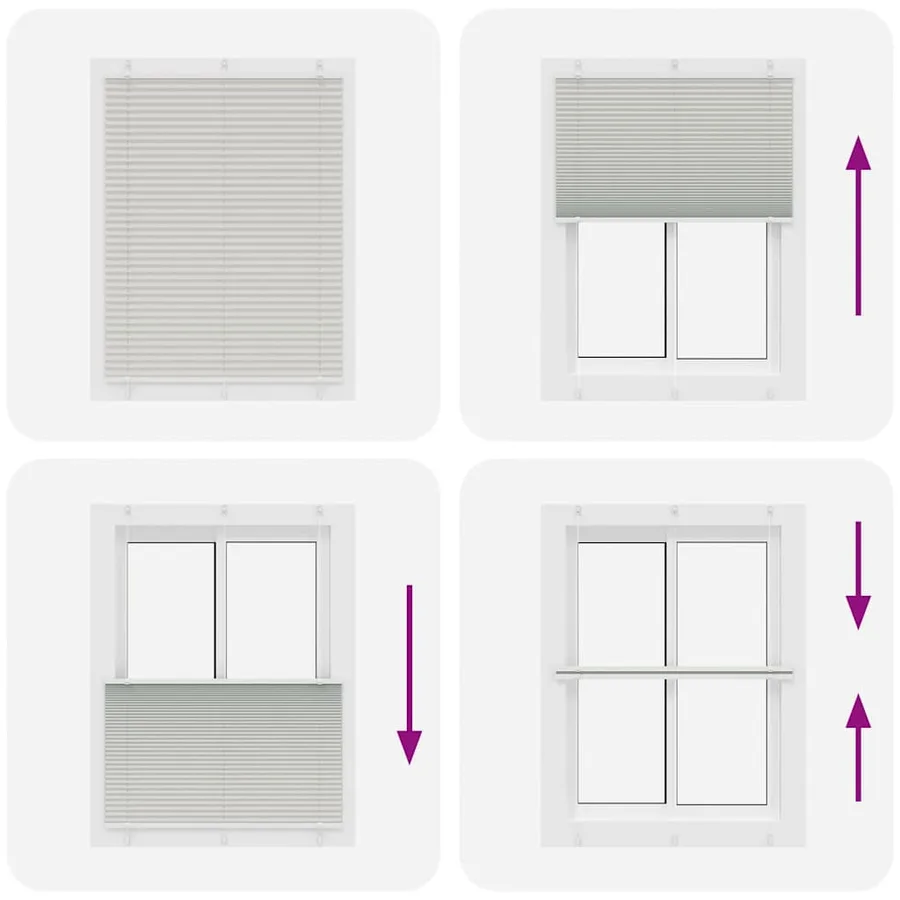 Store plissé gris clair 105x150cm largeur du tissu 104,4cm - 7