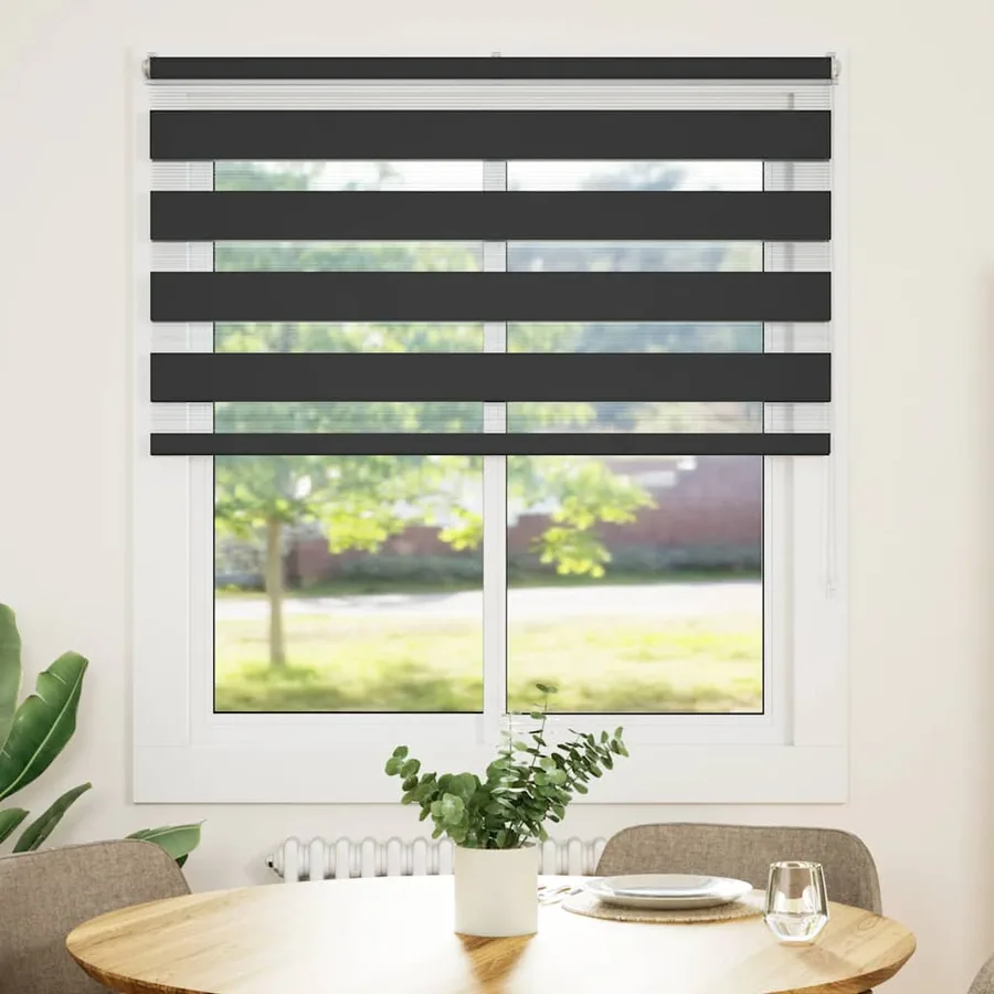 Store zèbre noir 135x100 cm largeur du tissu 130,9 cm polyester - 2