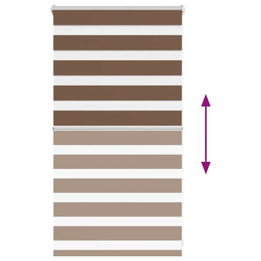 Store zèbre marron 90x100 cm largeur du tissu 85,9 cm polyester - 5