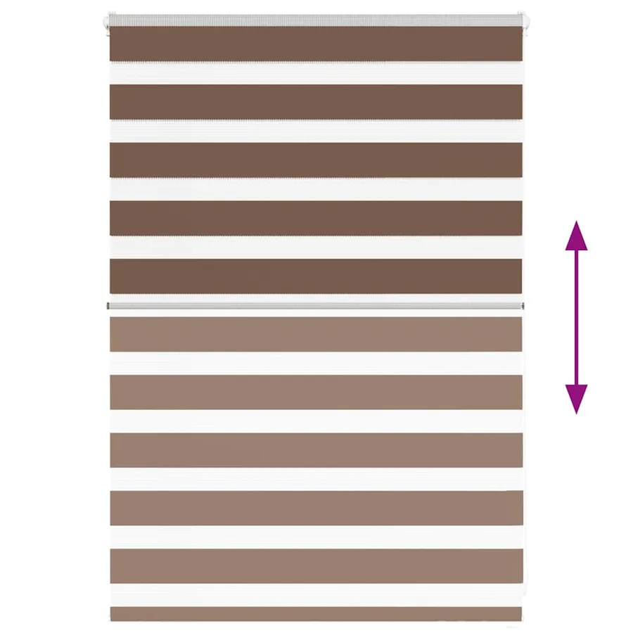 Store zèbre marron 100x100 cm largeur du tissu 95,9cm polyester - 5