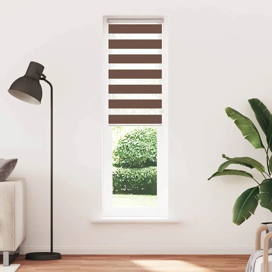 Store zèbre marron 65x200 cm largeur du tissu 60,9 cm polyester - 2