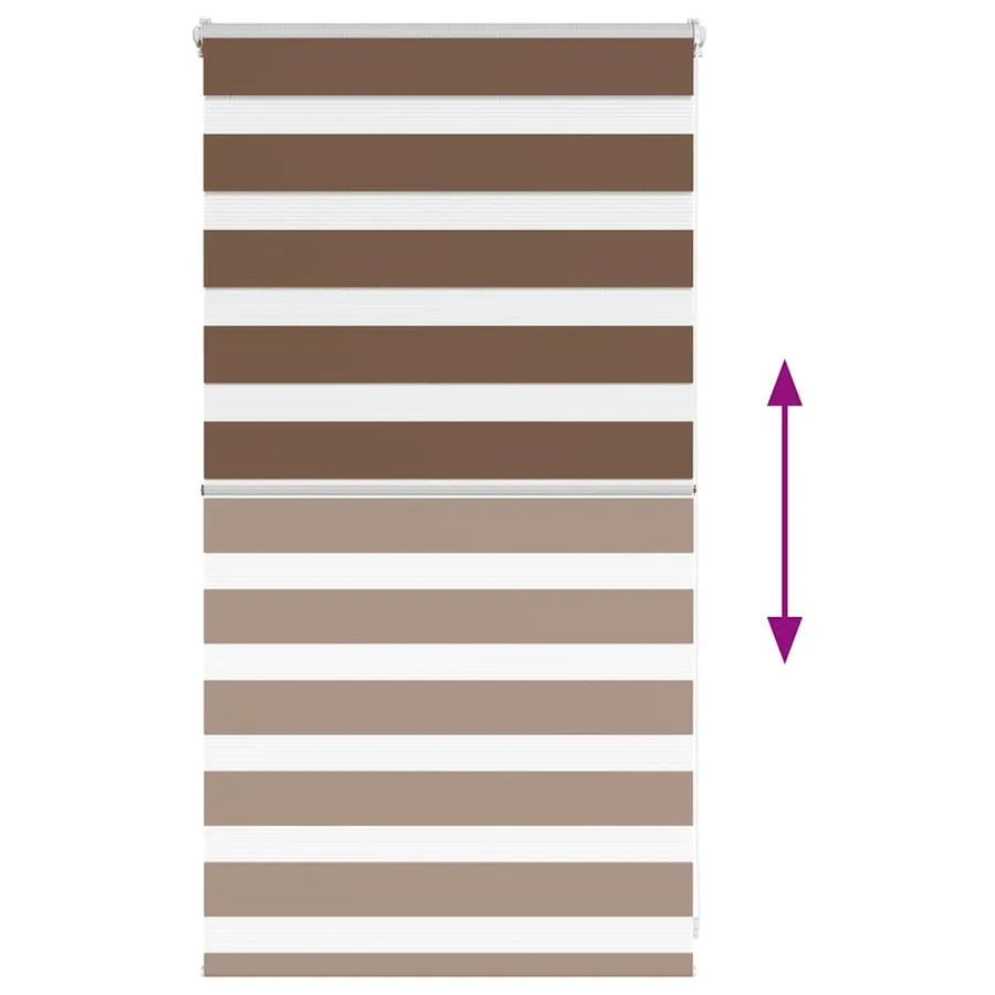 Store zèbre marron 70x100 cm largeur du tissu 65,9 cm polyester - 5