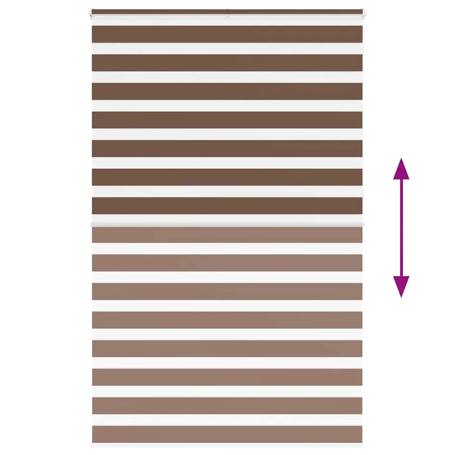 Store zèbre marron 150x230cm largeur du tissu 145,9cm polyester - 5