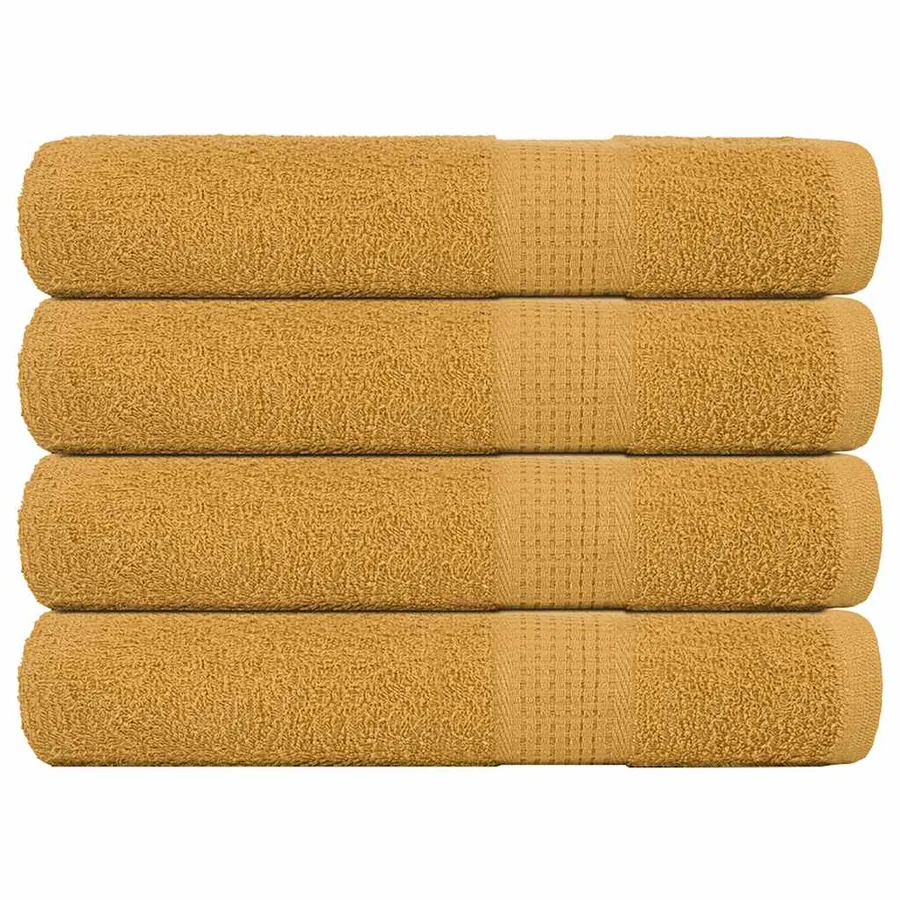 Serviettes de sauna FROGN 4 pcs doré 80x200 cm 360 g/m²