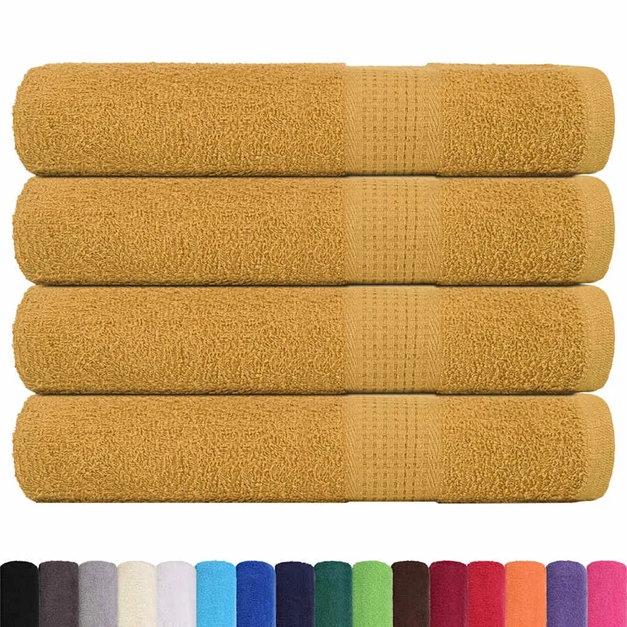 Serviettes de sauna FROGN 4 pcs doré 80x200 cm 360 g/m² - 2