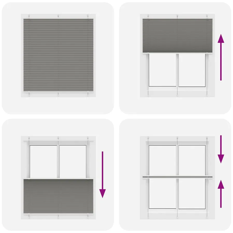 Store plissé anthracite 120x100 cm largeur du tissu 119,4 cm - 7
