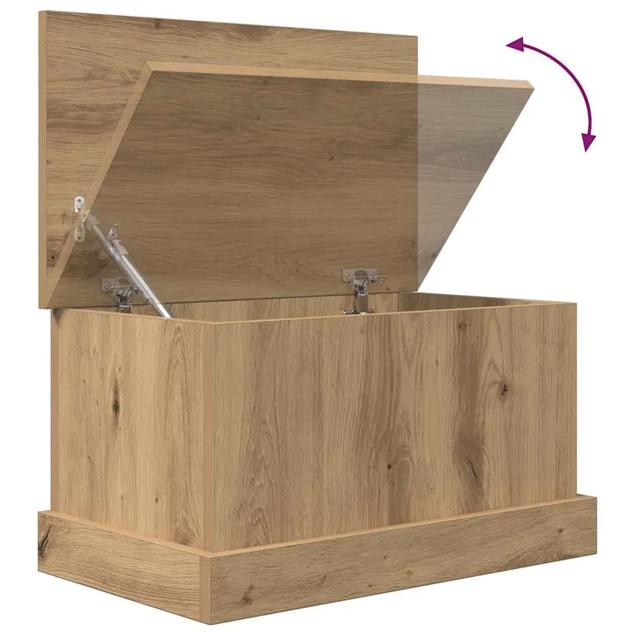 Boîtes de rangement chêne artisanal 30x50x28 cm bois ingénierie - 10