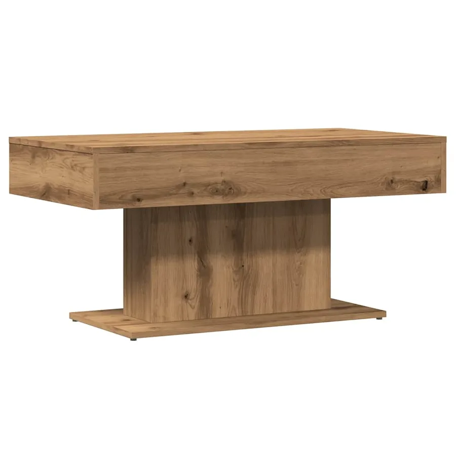 Table basse artisanale en chêne massif 96 x 50 x 45 cm - 2