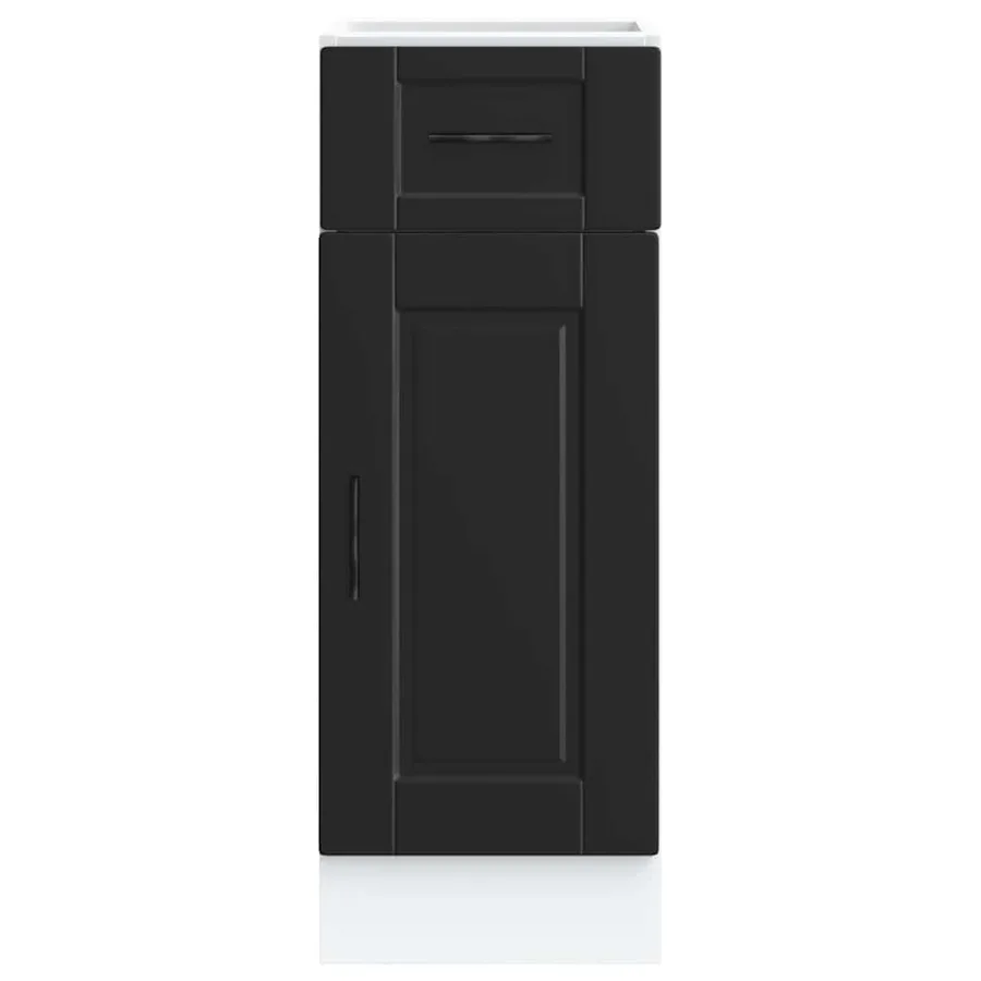 Armoire de cuisine Porto noir bois d'ingénierie - 4