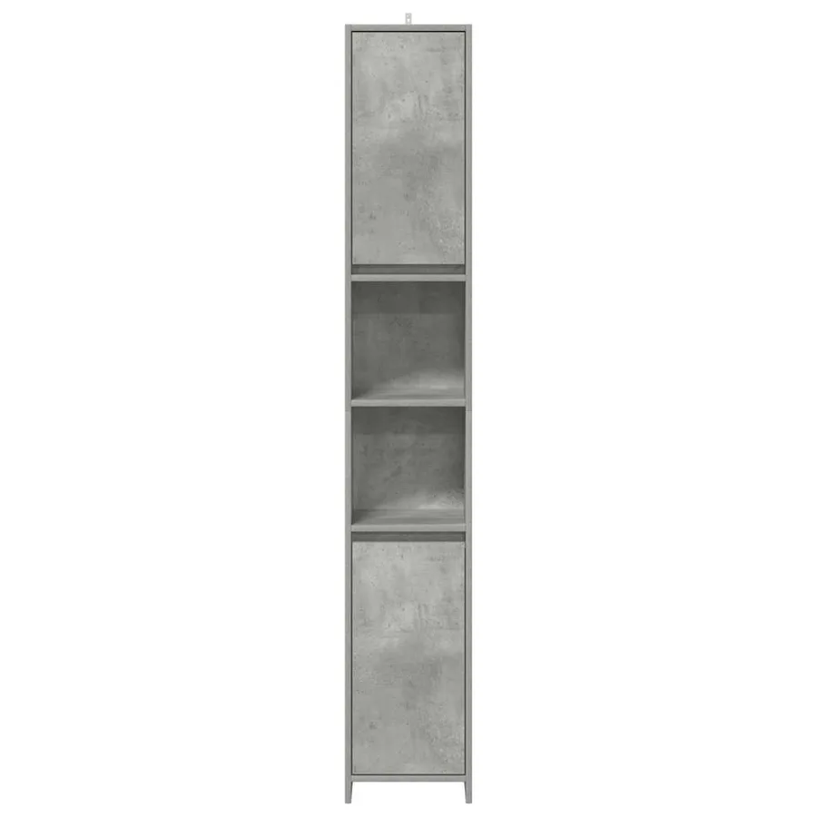 Armoire de salle de bain Gris béton 30x30x183,5 cm Aggloméré - 4