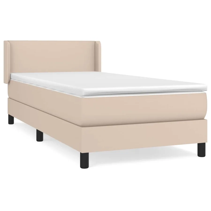 Sommier à lattes de lit avec matelas Cappuccino 90x190 cm - 2