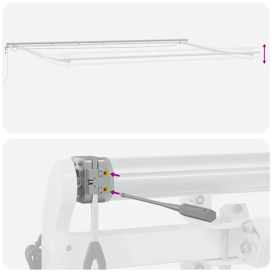 Auvent rétractable automatique avec LED anthracite et blanc - 15