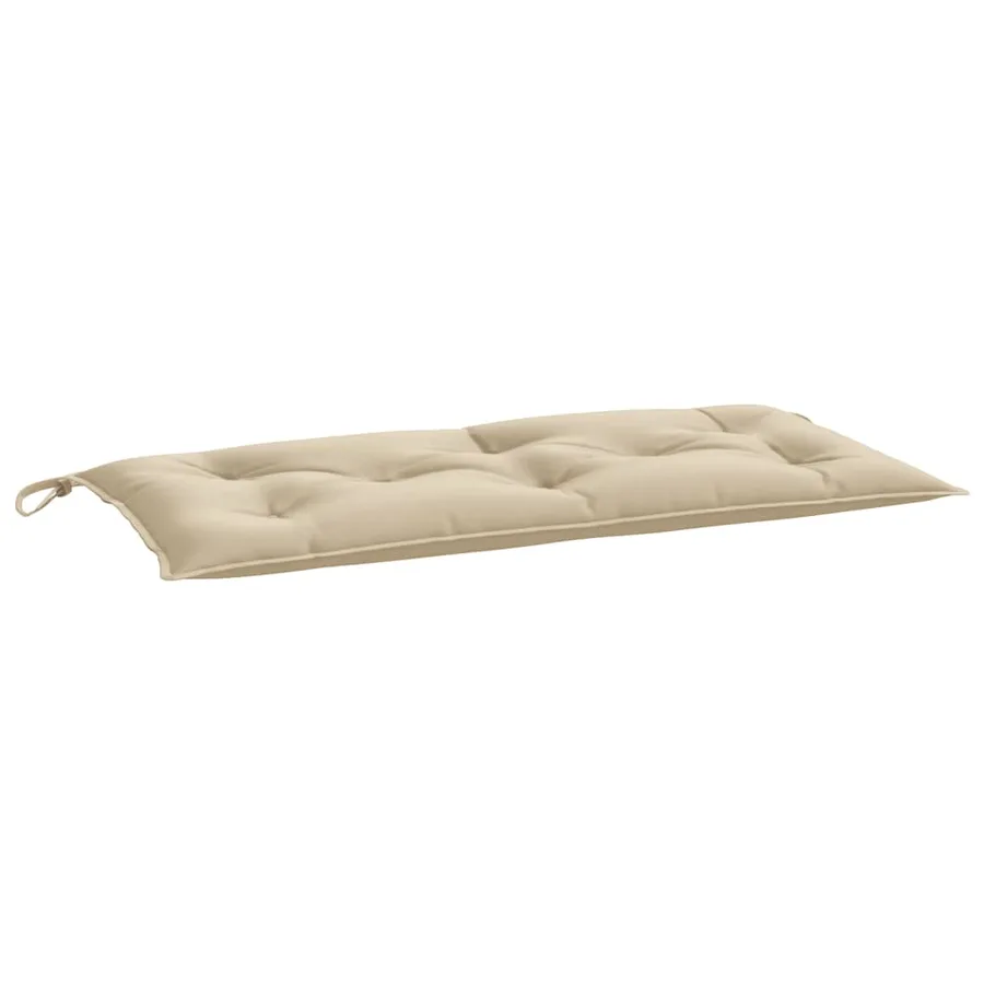 Coussin de banc de jardin beige 110x50x7 cm tissu oxford - 2