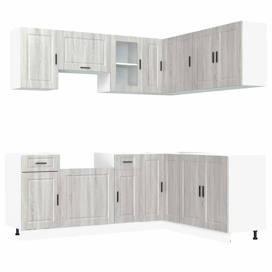 Ensemble d'armoires de cuisine 11 pcs Porto bois d'ingénierie - 2