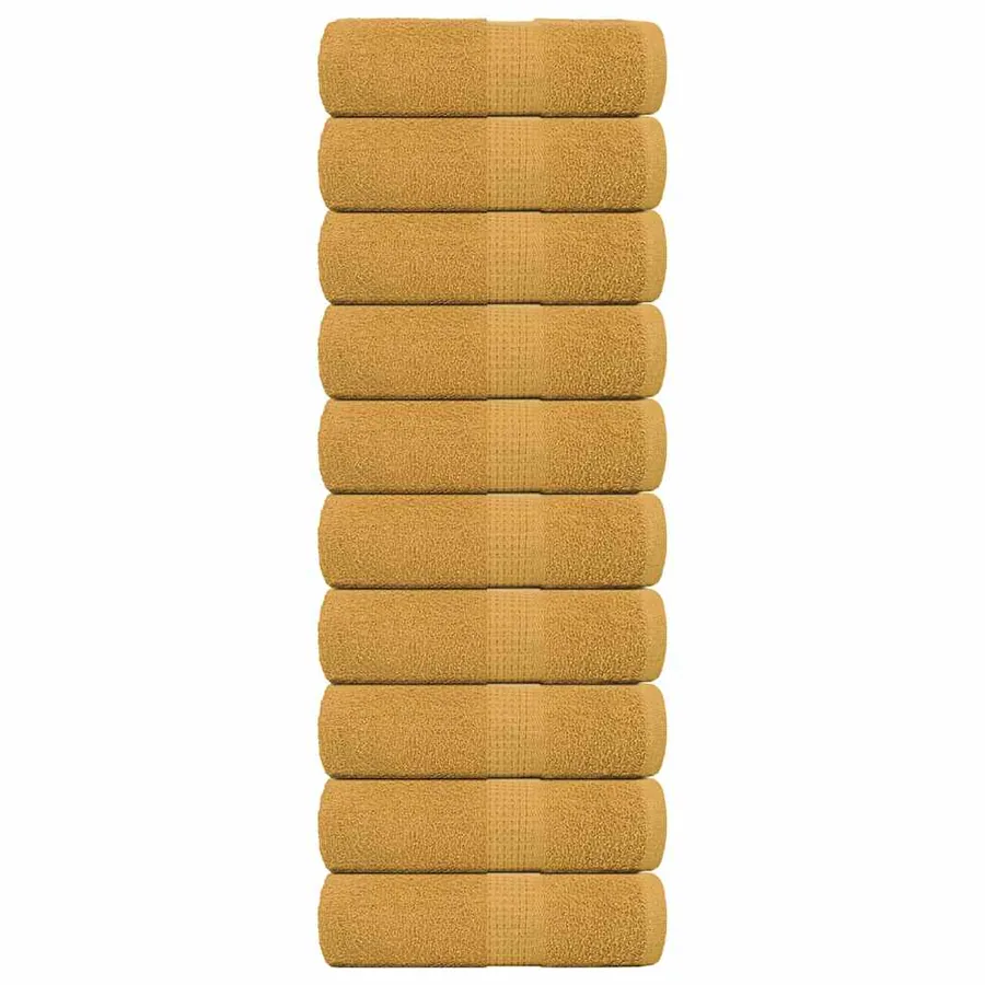 Serviettes de toilette FROGN 10 pièces Or 30x30 cm 360 g/m²
