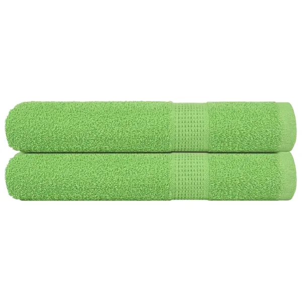 Serviettes de sauna FROGN 2 pcs vert pomme 80x200 cm 360 g/m²