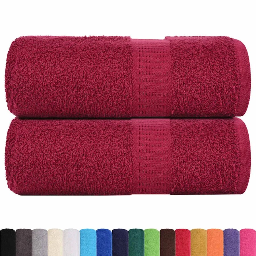 Serviettes d'invité FROGN 2 pcs bordeaux 30x50 cm 360 g/m² - 2