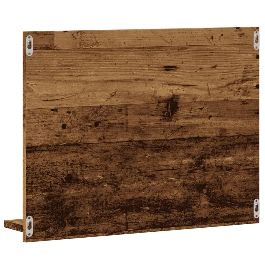 Armoire à miroir de salle de bain vieux bois bois d'ingénierie - 6