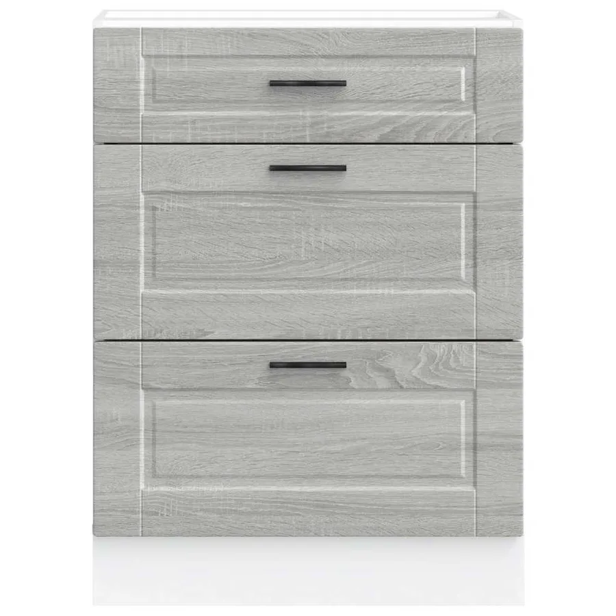 Armoire de cuisine Porto sonoma gris bois d'ingénierie - 4