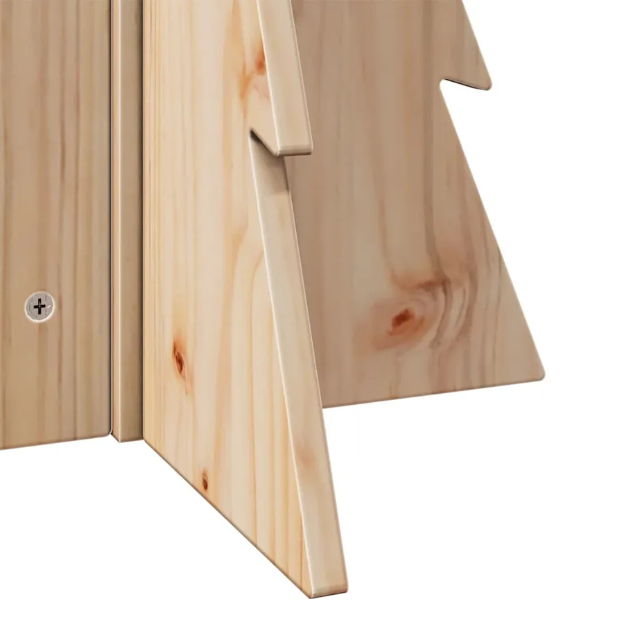 Arbre de Noël en bois pour décoration 69,5cm bois massif de pin - 6