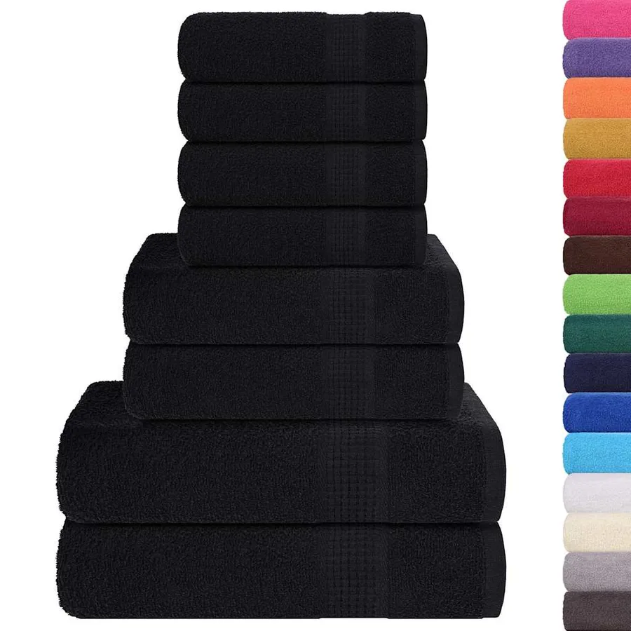 Ensemble de serviettes FROGN 8 pcs noir 360 g/m² - 2