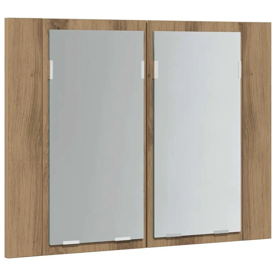 Armoire à miroir LED chêne artisanal 60x12x45cm bois ingénierie - 7