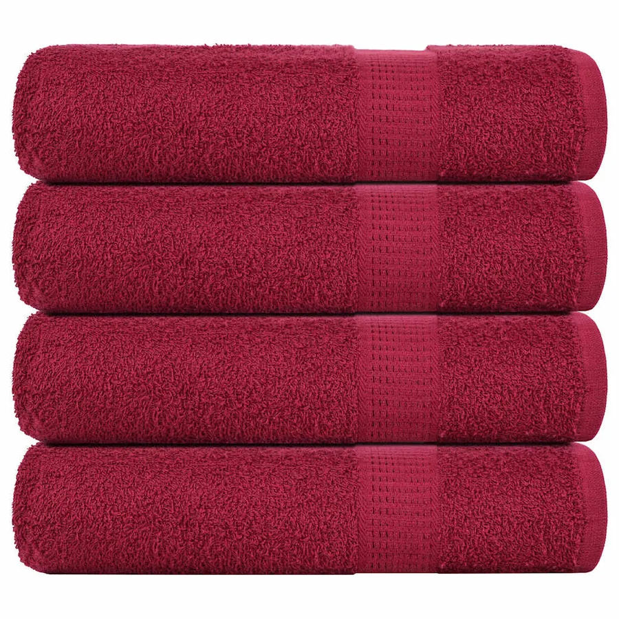 Serviettes de douche FROGN 4 pcs bordeaux 70x140cm 360 g/m²