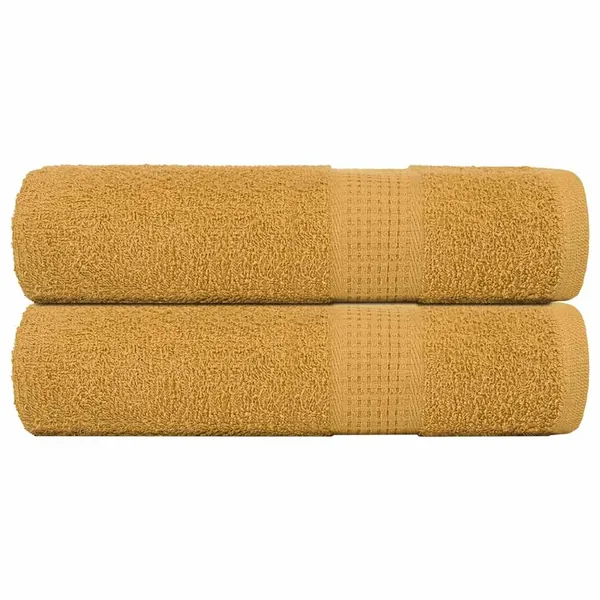 Serviettes de douche FROGN 2 pcs doré 70x140 cm 360 g/m²