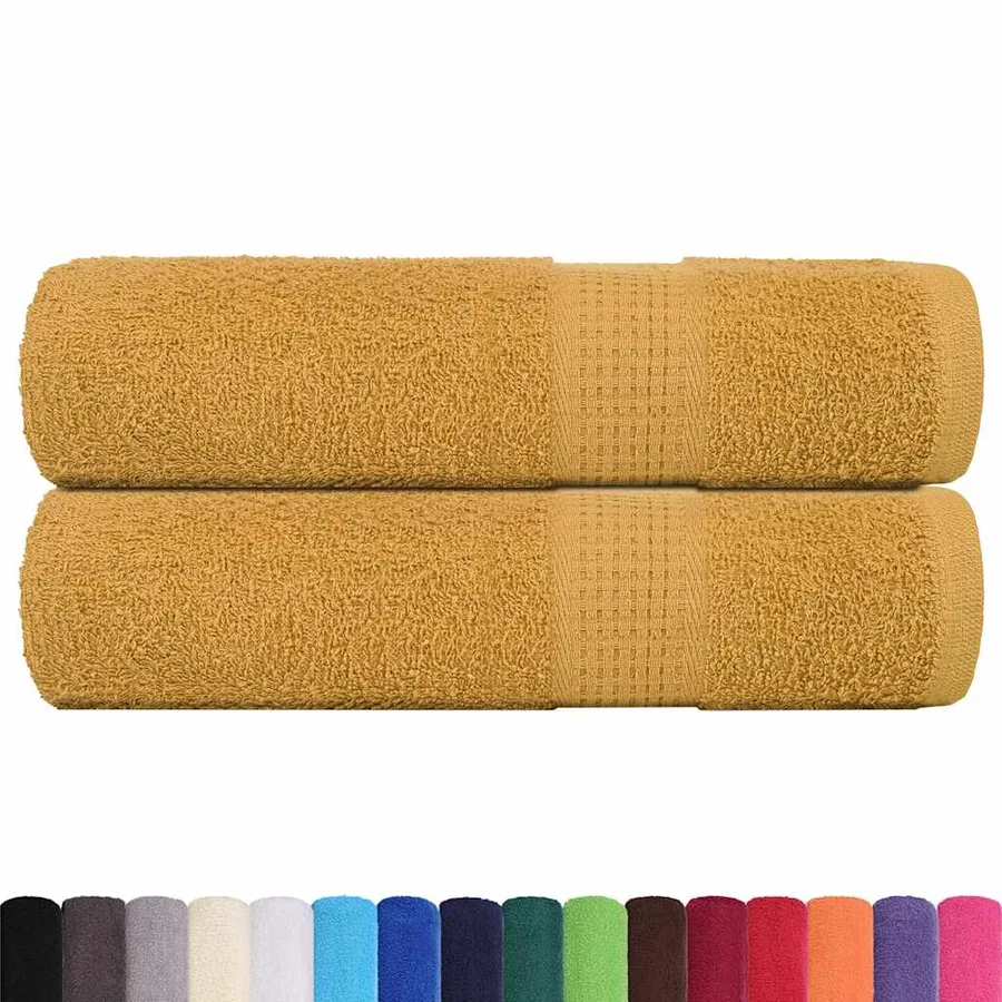 Serviettes de douche FROGN 2 pcs doré 70x140 cm 360 g/m² - 2