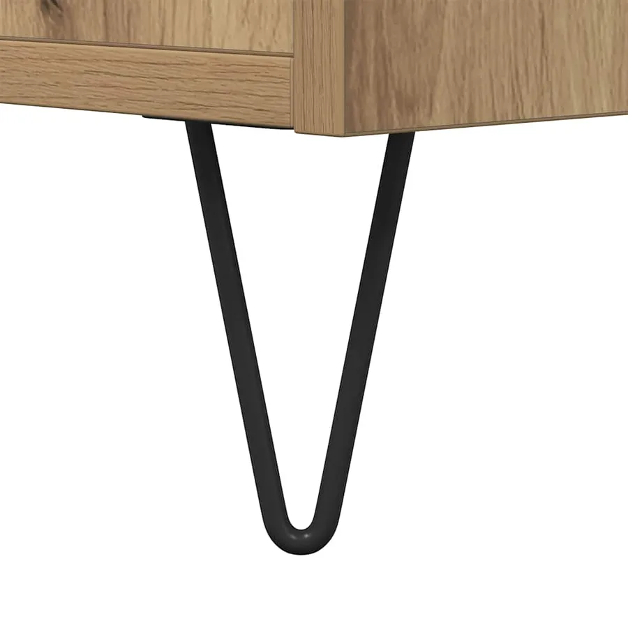 Meuble TV chêne artisanal 150x30x44,5 cm bois d'ingénierie - 8