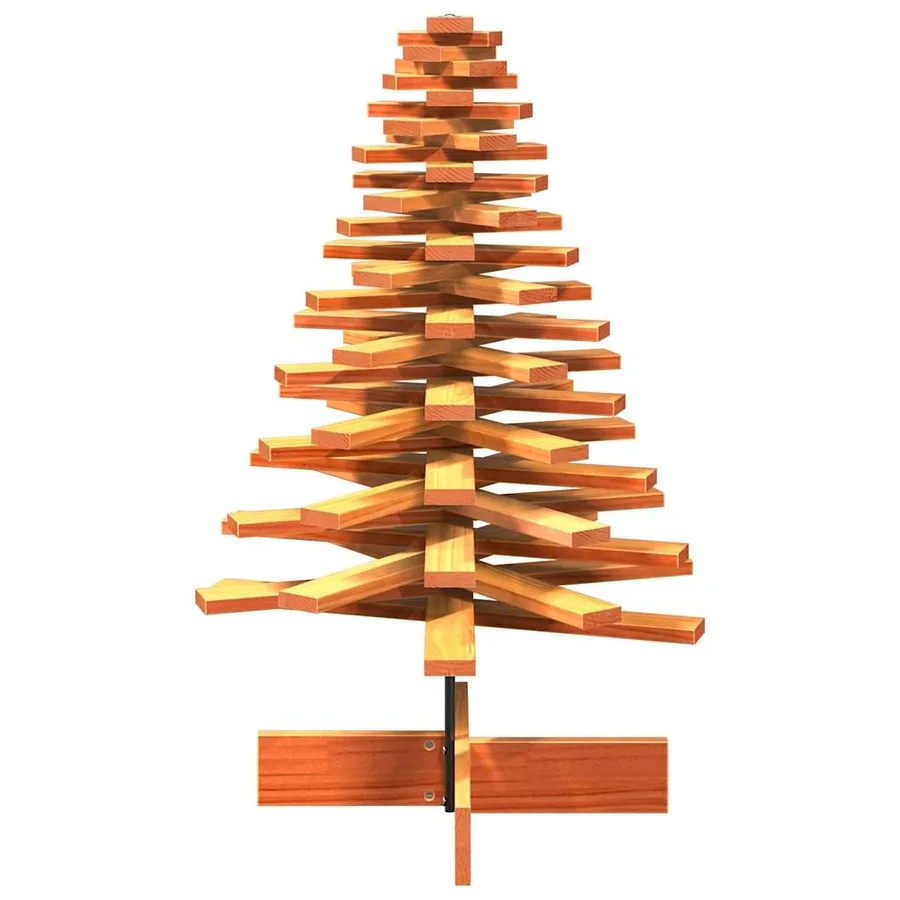 Arbre de Noël en bois pour décoration 100 cm bois de pin massif - 4
