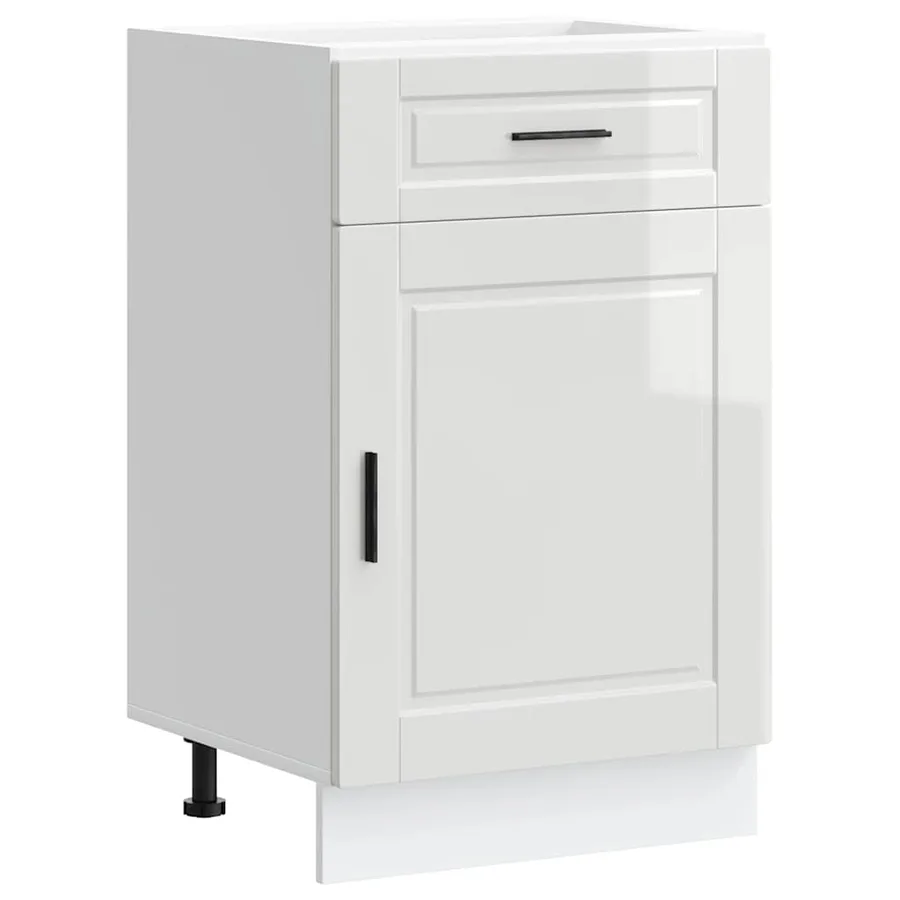 Armoire de cuisine Porto blanc brillant bois ingénierie - 2