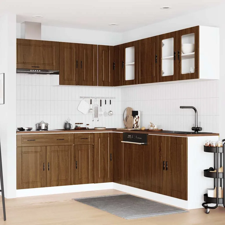 Ensemble d'armoires de cuisine 11 pcs Porto bois d'ingénierie - 3