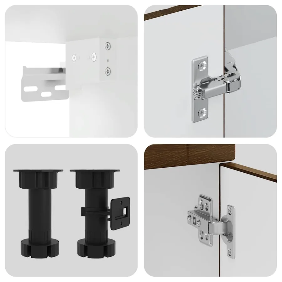 Ensemble d'armoires de cuisine 11 pcs Porto bois d'ingénierie - 7