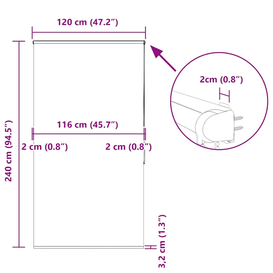 Store enrouleur de douche avec cassette largeur du tissu 116 cm - 12