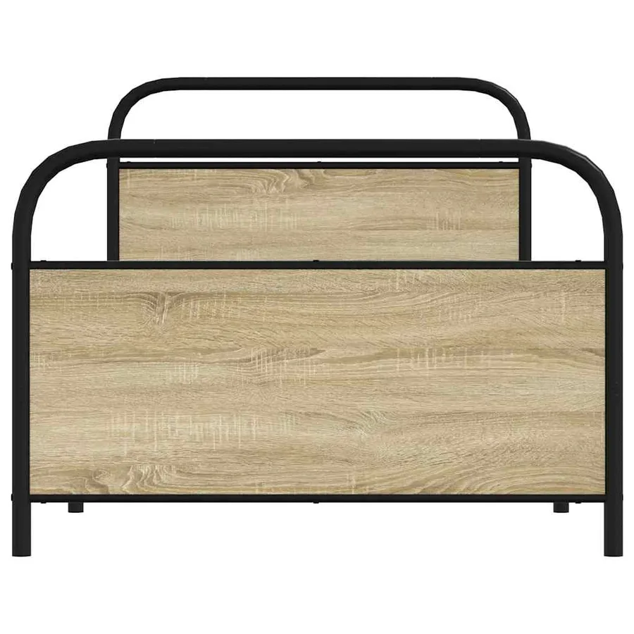 Cadre de lit sans matelas 90x200cm chêne sonoma bois ingénierie - 4