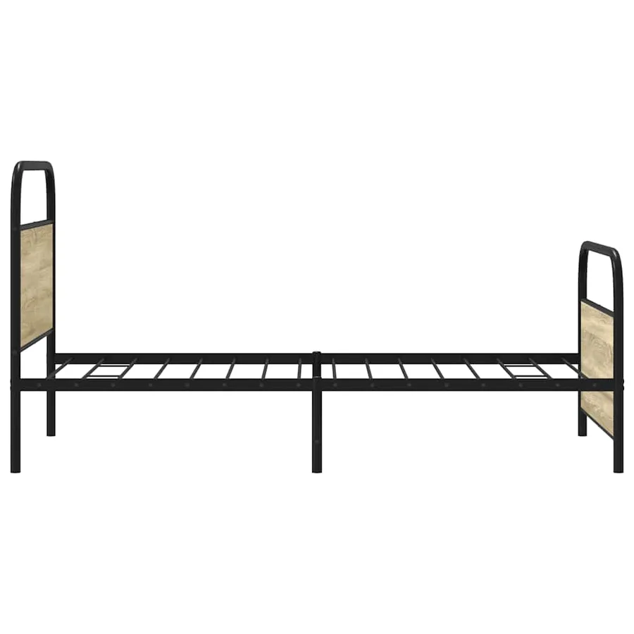 Cadre de lit sans matelas 90x200cm chêne sonoma bois ingénierie - 6