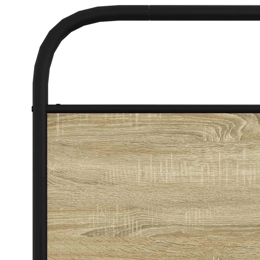 Cadre de lit sans matelas 90x200cm chêne sonoma bois ingénierie - 8