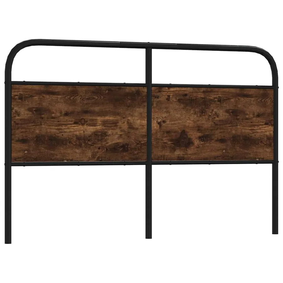 Tête de lit de remplacement chêne fumé 150 cm acier et bois d'ingénierie