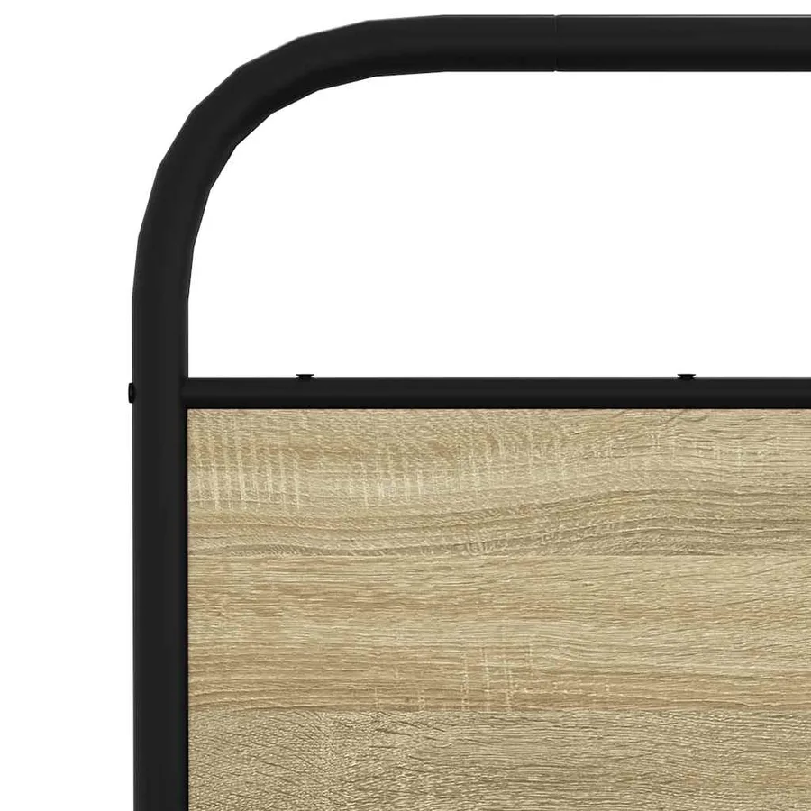 Cadre de lit sans matelas 135x190 cm chêne sonoma - 8