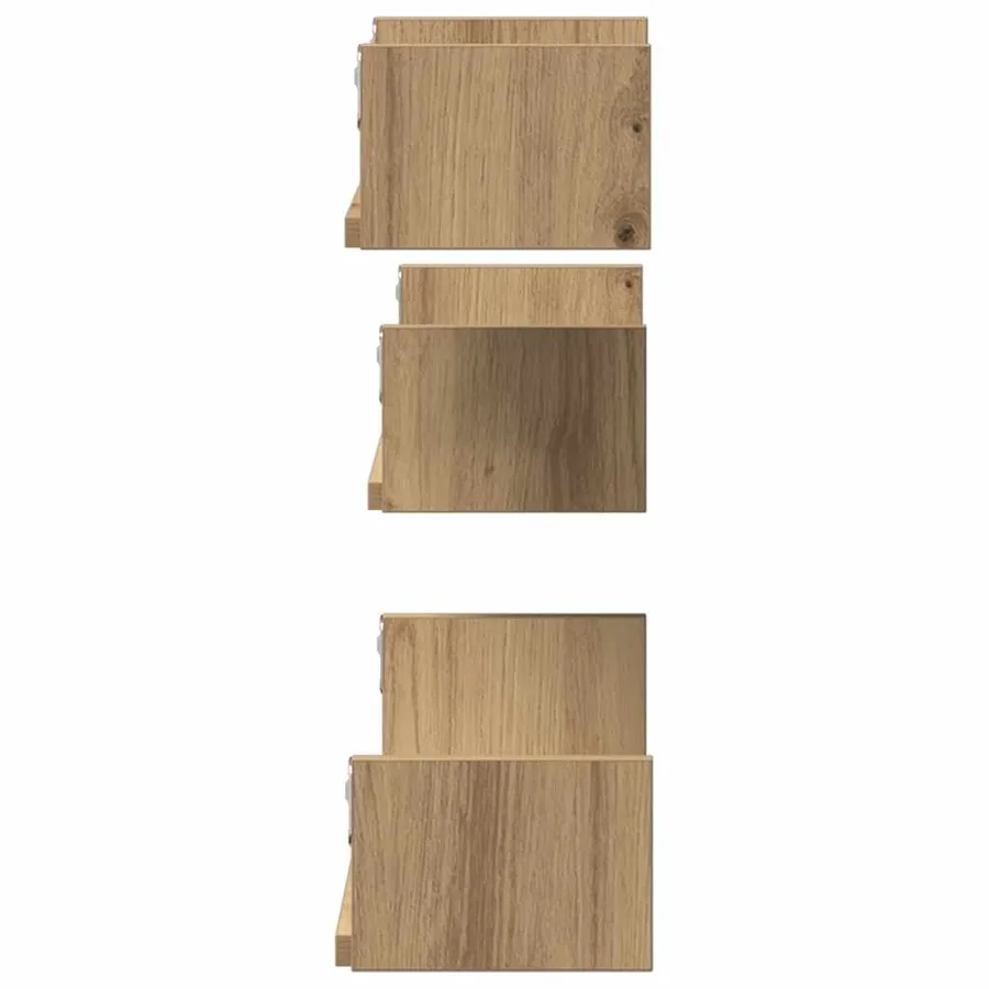 Étagères murales 3 pcs chêne artisanal bois d'ingénierie - 5