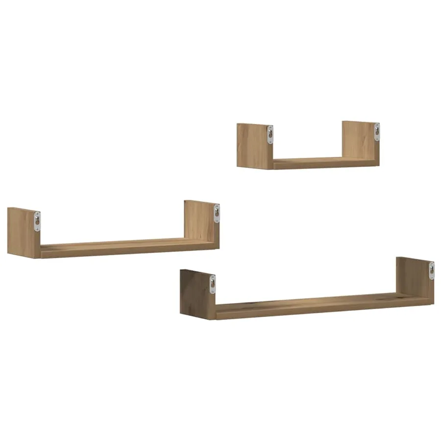 Étagères murales 3 pcs chêne artisanal bois d'ingénierie - 6