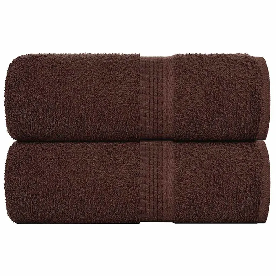Serviettes de toilette FROGN 2 pièces Marron 30x30 cm 360 g/m²