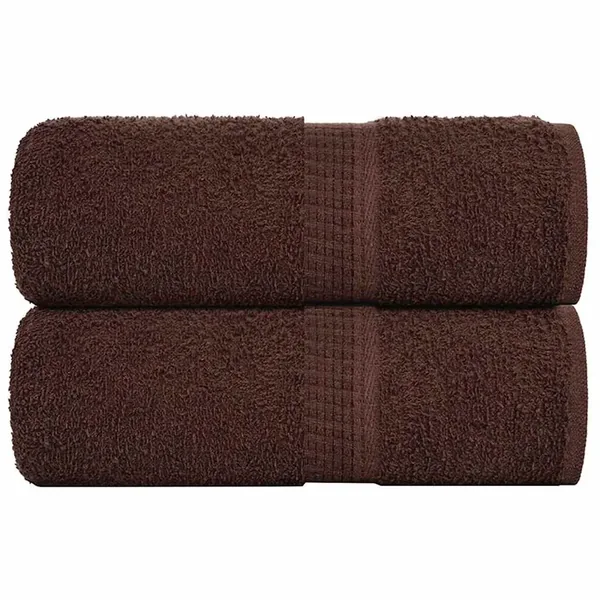 Serviettes de toilette FROGN 2 pièces Marron 30x30 cm 360 g/m²