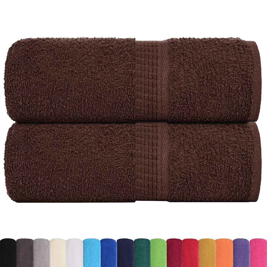 Serviettes de toilette FROGN 2 pièces Marron 30x30 cm 360 g/m² - 2