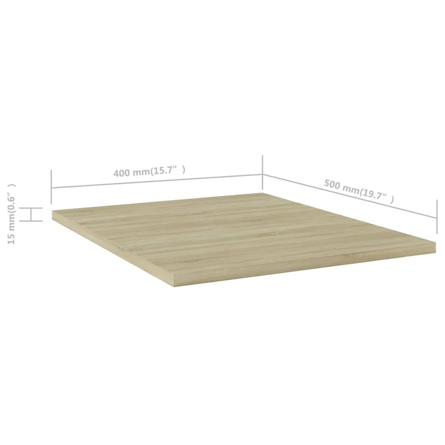 Panneau de bibliothèque 8pcs Chêne sonoma 40x50x1,5cm Aggloméré - 5