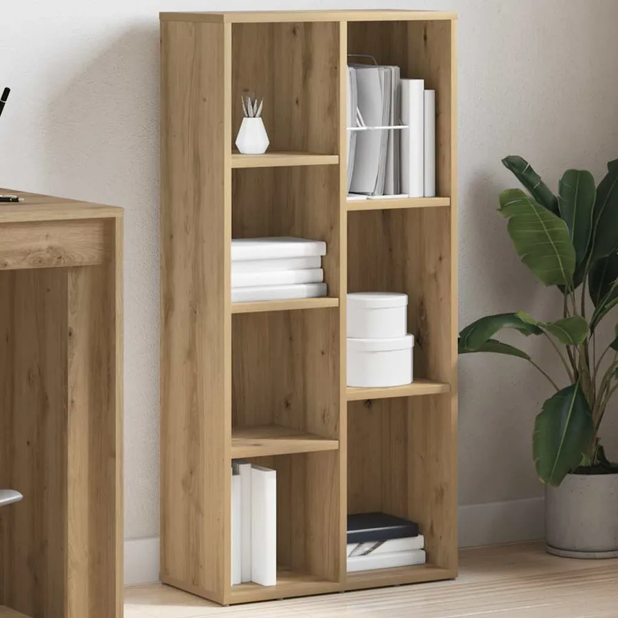 Bibliothèque chêne artisanal 50x25x104 cm - 3