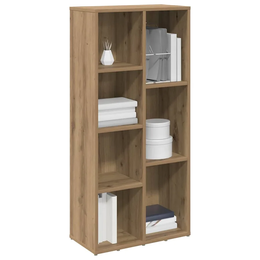 Bibliothèque chêne artisanal 50x25x104 cm - 4
