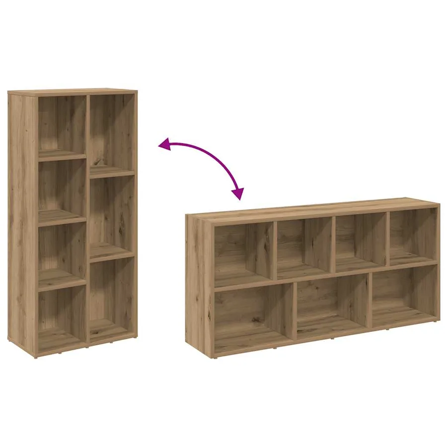 Bibliothèque chêne artisanal 50x25x104 cm - 8