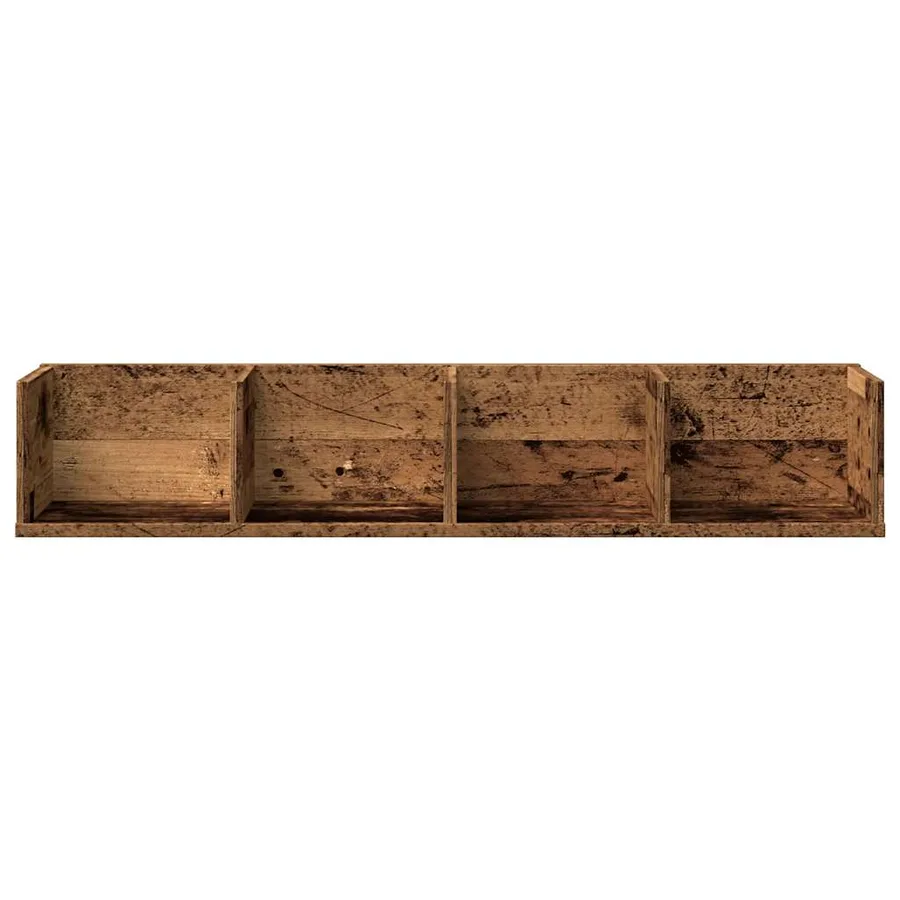 Étagère murale à CD vieux bois 100x18x18 cm bois d'ingénierie - 4